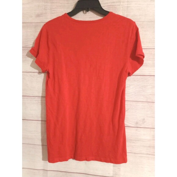J Crew Studio Tee T-Shirt Womens Size Small Short Sleeve Red Solid - Picture 3 of 3